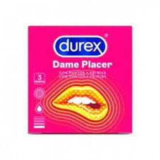 Durex Pleasure Me Condooms 3 stuks Transparant - 56 (omtrek 11,5-12 cm)