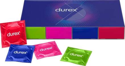 Durex Surprise Me Mix - Assortiment Van 40 Condooms Ladendoosje Transparant - 53 (omtrek 11-11,5 cm), 56 (omtrek 11,5-12 cm)