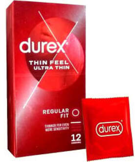 Durex Thin Feel Ultra Thin 12 stuks Transparant - 53 (omtrek 11-11,5 cm)