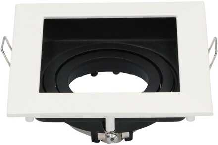 Durham LED Inbouwspot Vierkant - Kantelbaar armatuur - 10x10 cm - GU10 Fitting incl. lamphouder - IP20 - Wit