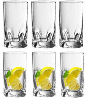 Durobor Drinkglazen - water/sap - 6x stuks - glas - 190 ml - Waterglazen - Drinkglazen Transparant