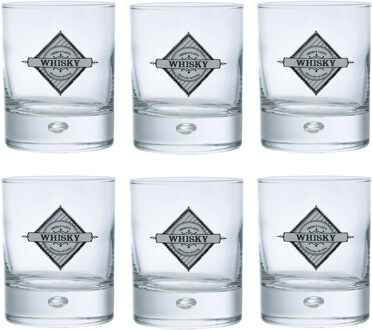 Durobor Whisky tumbler glazen - 6x - Disco serie - transparant - 290 ml