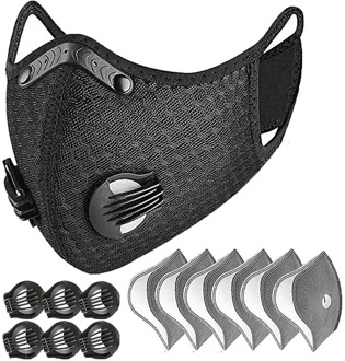 Dust With 6 Filters Mask 6 Exhaust Cycling Half Face Mask Reusable Dustproof Respirator High Quality Unisex Mascarilla Filter #M