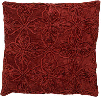 Dutch Decor Amar - Kussenhoes Van Katoen 45x45 Cm Merlot - Rood - Rood