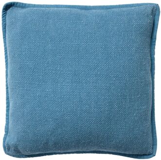 Dutch Decor BOWIE - Kussenhoes gewassen katoen 45x45 cm - Provincial Blue - lichtblauw