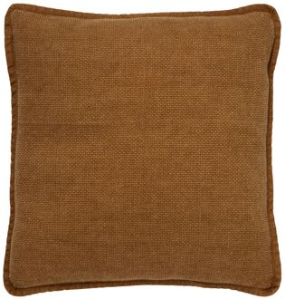 Dutch Decor BOWIE - Kussenhoes gewassen katoen 45x45 cm - Tobacco Brown - bruin