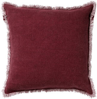 Dutch Decor Burto - Kussenhoes Van Katoen Merlot 60x60 Cm - Rood - Rood