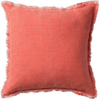 Dutch Decor Burto - Sierkussen Van Katoen Coral 60x60 Cm - Roze