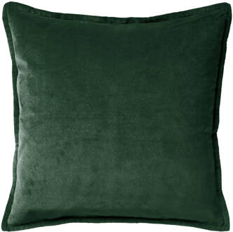 Dutch Decor CAITH - Sierkussen katoen velvet 50x50 cm - Mountain Vie Groen