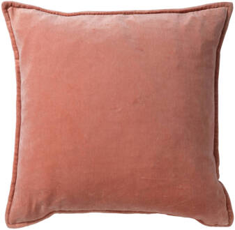 Dutch Decor CAITH - Sierkussen katoen velvet 50x50 cm - Muted Clay - Roze