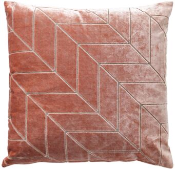 Dutch Decor ELISA - Kussenhoes velvet - 45x45 cm - Muted Clay - roze