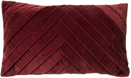 Dutch Decor Femm - Kussenhoes Velvet 30x50 Cm Merlot - Rood - Rood