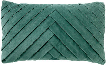 Dutch Decor Femm - Kussenhoes Velvet Sagebrush Green 30x50 Cm - Groen - Groen