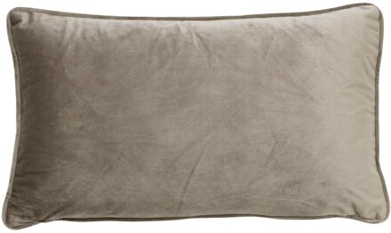 Dutch Decor FINN - Kussenhoes 30x50 cm - velvet - lendekussen - Driftwood - taupe Bruin