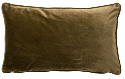 Dutch Decor FINN - Kussenhoes 30x50 cm - velvet - lendekussen - Military Olive - groen