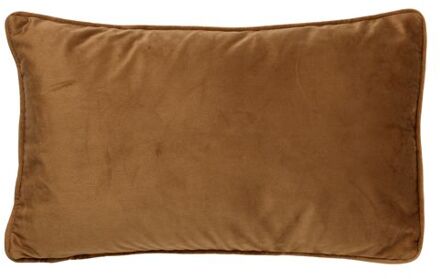 Dutch Decor FINN - Kussenhoes 30x50 cm - velvet - lendekussen - Tobacco Brown - bruin