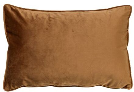 Dutch Decor FINN - Kussenhoes 40x60 cm - velvet - effen kleur - Tobacco Brown - bruin