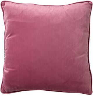 Dutch Decor FINN - Kussenhoes 45x45 cm - velvet - effen kleur - Heather Rose - roze