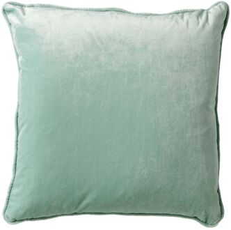 Dutch Decor FINN - Kussenhoes 45x45 cm - velvet - effen kleur - Jadeite - lichtgroen