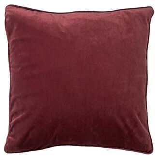 Dutch Decor FINN - Kussenhoes 45x45 cm - velvet - effen kleur - Merlot - rood