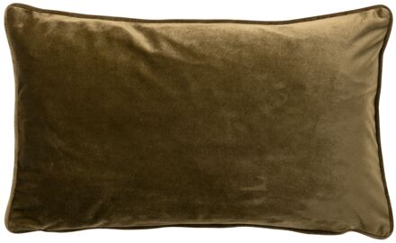 Dutch Decor FINN - Sierkussen 30x50 cm - velvet - lendekussen - Military Olive - groen