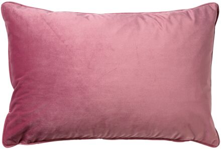 Dutch Decor FINN - Sierkussen 40x60 cm - velvet - effen kleur - Heather Rose - roze Rood