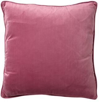 Dutch Decor FINN - Sierkussen 45x45 cm - velvet - effen kleur - Heather Rose - roze