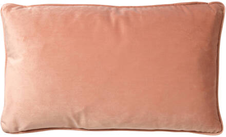 Dutch Decor Finn - Sierkussen Velvet Muted Clay 30x50 Cm - Roze - Roze