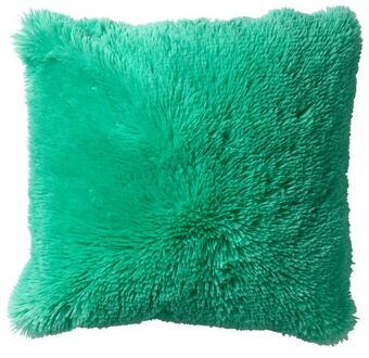 Dutch Decor FLUFFY - Kussenhoes 45x45 cm - superzacht - effen kleur - Spearmint - groen