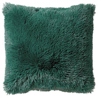 Dutch Decor FLUFFY - Kussenhoes 60x60 cm - superzacht - XL kussen - Galapagos Green - groen