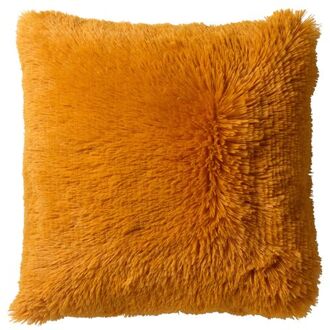 Dutch Decor FLUFFY - Kussenhoes 60x60 cm - superzacht - XL kussensloop - Golden Glow - geel