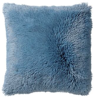 Dutch Decor FLUFFY - Kussenhoes 60x60 cm - superzacht - XL kussensloop - Provincial Blue - blauw