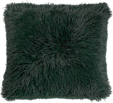 Dutch Decor Fluffy - Sierkussen Unikleur Mountain View 45x45 Cm - Groen - Groen