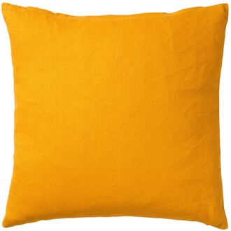 Dutch Decor JAMES - Kussenhoes 45x45 cm - duurzaam katoen - effen kleur - Golden Glow - geel