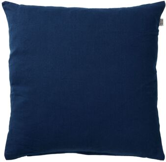 Dutch Decor JAMES - Kussenhoes 45x45 cm - duurzaam katoen - effen kleur - Insignia Blue - donkerblauw