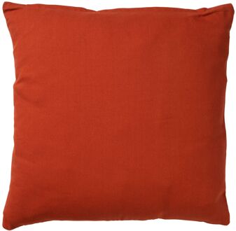 Dutch Decor JAMES - Kussenhoes 45x45 cm - duurzaam katoen - effen kleur - Potters Clay - oranje Rood