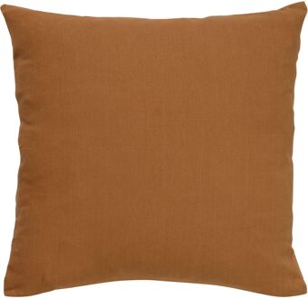 Dutch Decor JAMES - Kussenhoes 45x45 cm - duurzaam katoen - effen kleur - Tobacco Brown - bruin