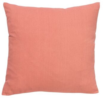 Dutch Decor JAMES - Sierkussen 45x45 cm - duurzaam katoen - effen kleur - Lobster Bisque - roze