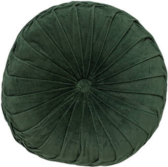 Dutch Decor KAJA - Sierkussen rond 40 cm - velvet - Mountain View - Groen