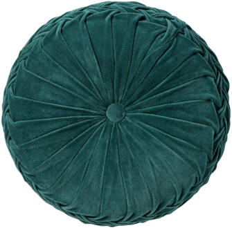 Dutch Decor KAJA - Sierkussen rond velvet 40 cm - Sagebrush Green - Groen