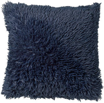 Dutch Decor Kussenhoes Fluffy 45x45 Cm Donkerblauw