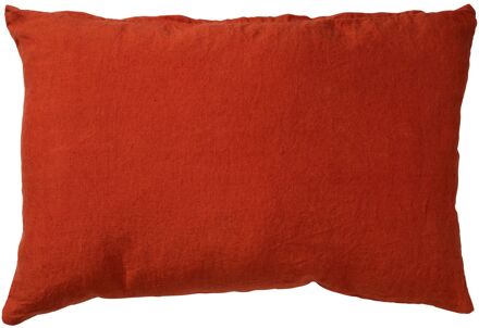 Dutch Decor LINN - Kussenhoes 40x60 cm - 100% linnen - Potters Clay - oranje Rood