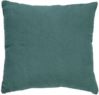 Dutch Decor LINN - Kussenhoes 45x45 cm - 100% linnen - effen kleur - Sagebrush Green - groen