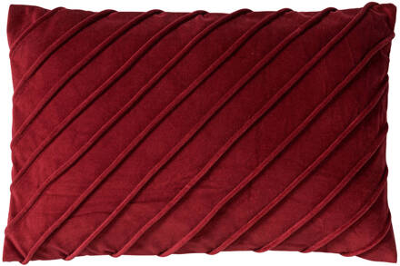 Dutch Decor Paco - Kussenhoes Velvet 40x60 Cm Merlot - Rood - Rood