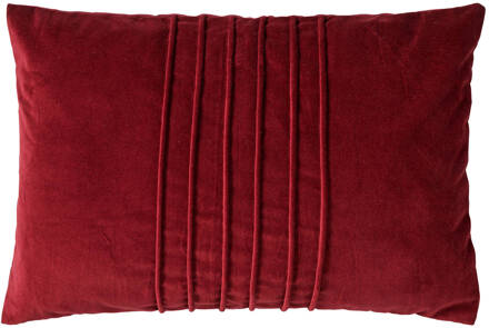 Dutch Decor Pax - Kussenhoes Velvet 40x60 Cm Merlot - Rood - Rood