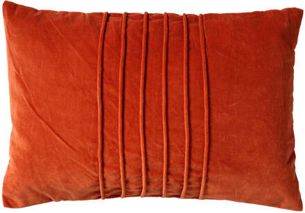 Dutch Decor Pax - Kussenhoes Velvet 40x60 Cm Potters Clay - Oranje - Oranje