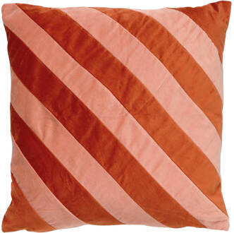 Dutch Decor Pebbe - Sierkussen Velvet Potters Clay 45x45 Cm - Oranje