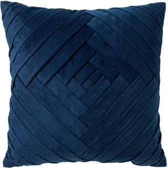 Dutch Decor Philly - Sierkussen Velvet Insignia Blue 45x45 Cm - Blauw