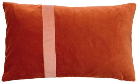 Dutch Decor PIPPA - Kussenhoes velvet 30x50 cm - Potters Clay - oranje