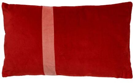 Dutch Decor PIPPA - Sierkussen velvet Aurora Red 30x50 cm - rood